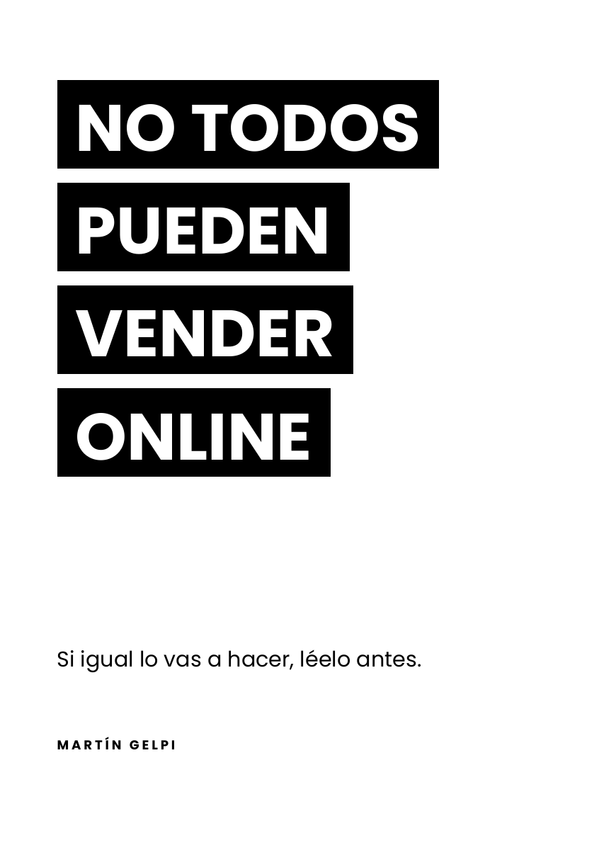 Portada del ebook No todos pueden vender online, de Martín Gelpi